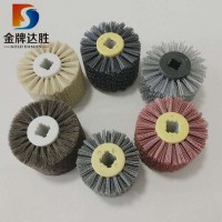 Abrasive wire drum wheel brush for wooden