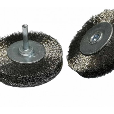 Newest Design Top Quality Stainless Steel Wire Crimped Wheel Steel Wire Wheel Brush For Drill With Shaft