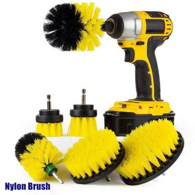 Hot Sales 18pcs Carpet Drill Brush Cleaning Kit Nylon Scrubber Drill Round Car 5pcs Drill Brush Soft Set Attachment Tools