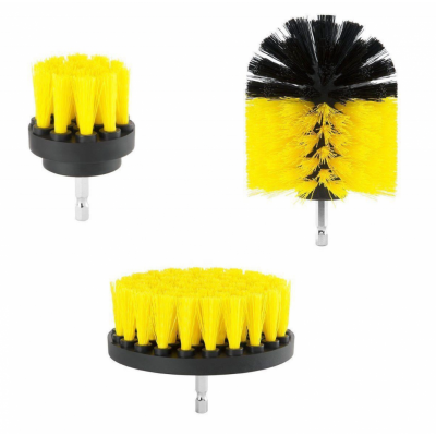 Household 6pcs Drill Brush Set Car Hex Shanks Hard Stiff Nylon Bristle Detaling Drill Brushes Attachment For Drill Power Tools